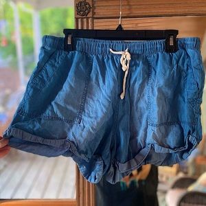 Fabric denim shorts 4 pockets